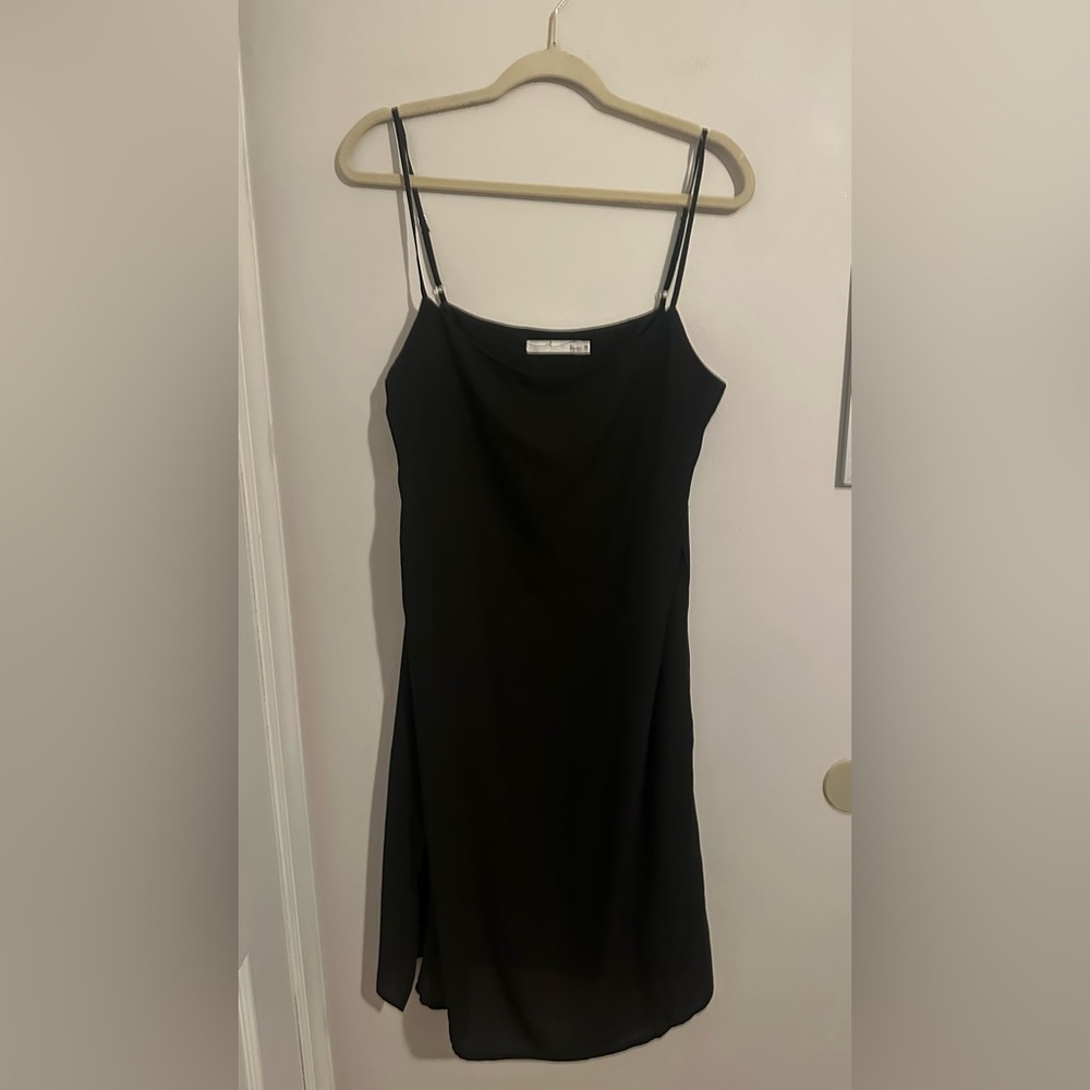 Black Mesh Overlay Cocktail Dress | Size S | Slip Dress